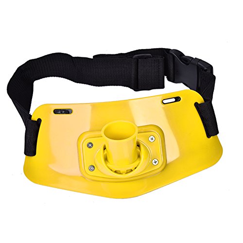 VGEBY Angelrutengürtel, Hochfester, Verstellbarer Bootsfelsen-Angelrutenstangenhalter, Fischzubehör (Yellow) von VGEBY