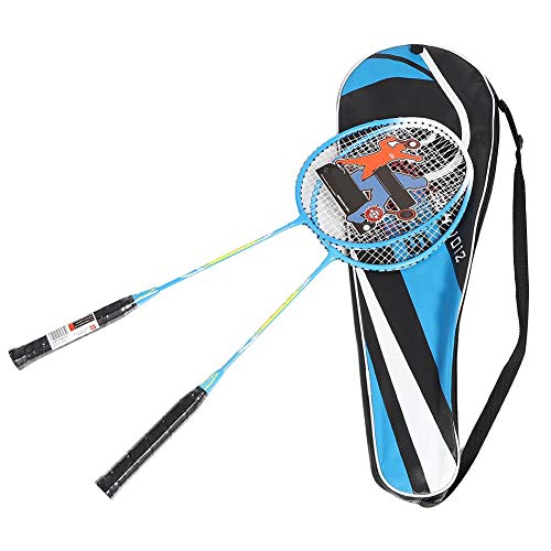 VGEBY Badmintonschläger, 2-Spieler-Trainingsschläger Aluminium Alloy Battledore1Tragetasche inklusive Federballschläger von VGEBY
