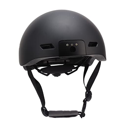 VGEBY Fahrradhelm, 1080p Smart Fahrradhelm mit Kamera Front LED Licht Rücklicht Einstellbarer Kopfumfang für Erwachsene Männer Frauen Radfahren (Schwarz) von VGEBY
