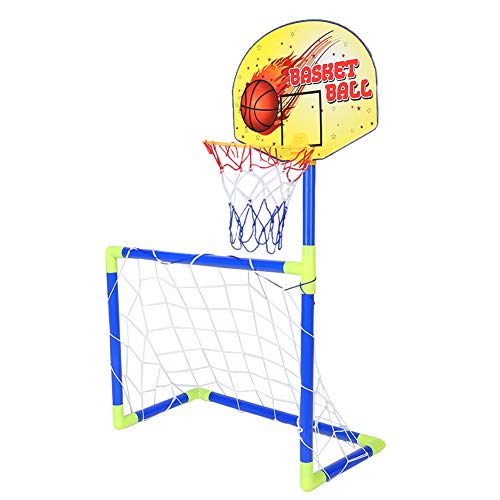 VGEBY Fußball Basketball Spielzeug Set, 2 in 1 Fußballtor und Basketball Ständer für Kinder von VGEBY