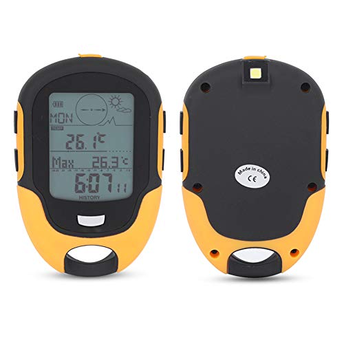 VGEBY Multifunktionaler Höhenmesser, Wasserbeständig, Barometer, Thermometer, Hygrometer, Kompass, Outdoor-Wanderungen, Camping, Reisen, Angelwerkzeuge von VGEBY