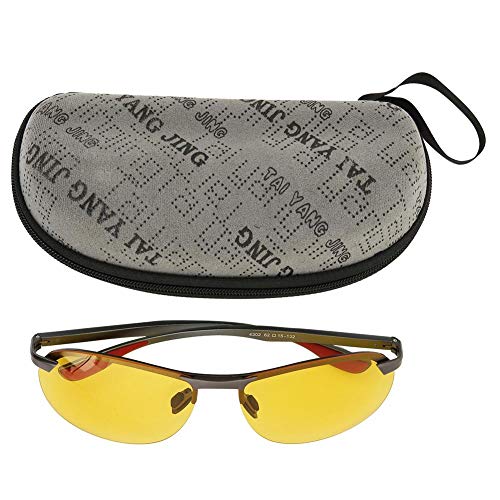 VGEBY Polarisierte Sonnenbrille, TAC & Al-Mg-Legierung Outdoor Sports Driving Herren Polarisierte Sonnenbrille Mode Vintage Coole Sonnenbrille Nachtfahrbrille von VGEBY