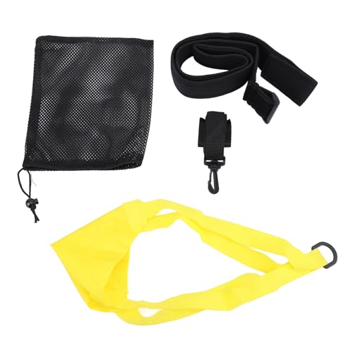 VGEBY Schwimmfallschirm, Schwimm-Widerstandstrainingsgürtel-Set mit Schleppfallschirm für und Erwachsene (Yellow) von VGEBY