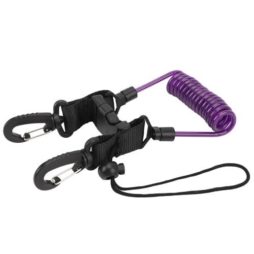 VGEBY Tauchkamera-Lanyard, Schnellverschluss-Schnalle, Edelstahl-Drahtfeder, Gewickelte Kamera-Lanyard für Leichtes Werkzeug (Purple) von VGEBY