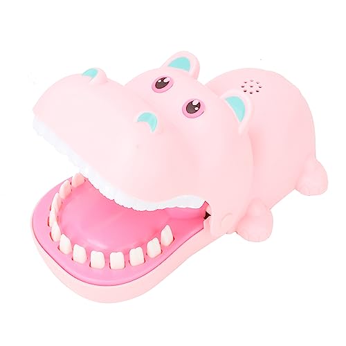 VGEBY Z?hne Spielzeug Spiel Bei?en Finger Zahnarzt Spiel Tragbare Cartoon Nilpferd Mund mit Z?hne Spielzeug (Rosa) von VGEBY