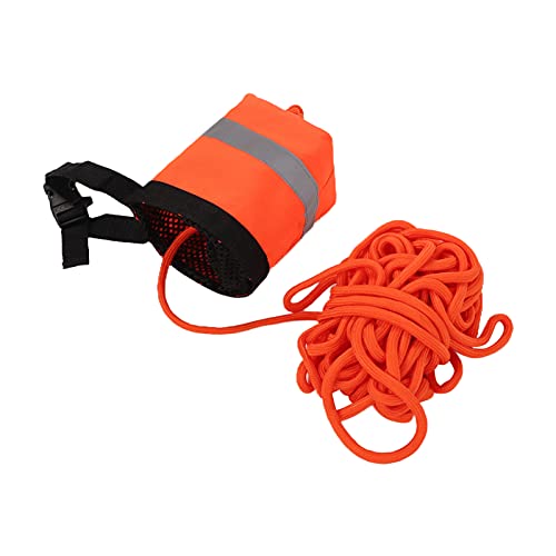 Wasser Schwimmseil, Strapazierfähige Wurfseiltasche Orange Reflektierendes Seil Lebensrettendes Schwimmseil Wassersport Outdoor Saving Equipment(30M) Bootfahren von VGEBY