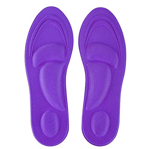 1 Paar Schuhe Einlegesohlen, Flache Füße Orthetische Sohle Schwamm Sport Memory Einlegesohle(Lila für Frauen) von VGEBY1