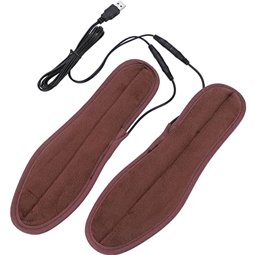 Beheizbare Einlegesohlen, USB Sohlenwärmer Elektrisch Schuheinlagen mit Heizung Beheizte Bequeme Fußwärmer Schuhheizung Unisex Pads für Männer/Frauen Schuhe(39-40) von VGEBY