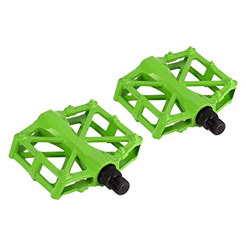 Fahrradpedale, rutschfeste Aluminium Fahrradplattform Plattformpedale Ersatzteile Pedale für Tourenrad Langstreckenfahrten(grün) von VGEBY