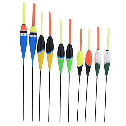 VGEBY Angeln Karpfen schwimmt, 10Pcs Angeln Bobbers Angeln schwimmt Angeln Karpfen schwimmt Bobbers Haken zum Angeln Balsa schwimmt Crappie von VGEBY