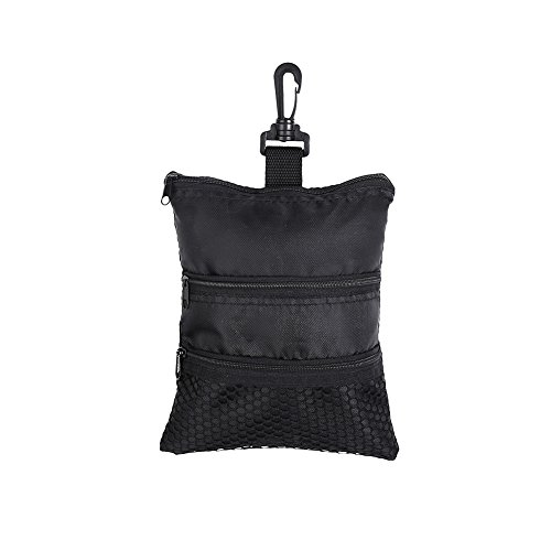 Golfballtasche, Schwarze Oxford Golfzubehör Handtasche mit Mehreren Taschen für Ball Tee von VGEBY1
