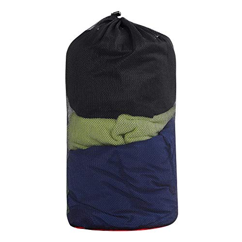Mesh Stuff Sack, Nylon Mesh Compression Aufbewahrungstasche Kordelzug Tasche für Camping Wandern Reisen Angeln von VGEBY