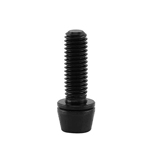 VGEBY1 Ti Tapered Head Bolts, GR5 / TC4 Hochfeste Antirost Tapered Head Screws Fahrradschrauben Zubehör(M6 x 16mm-Schwarz) von VGEBY1