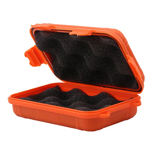 VGEBY1 Outdoor Shockproof Box, wasserdichte Kunststoff-Trockenlagerbox für das Tragen Kleiner Werkzeuge(S-Orange) von Dilwe