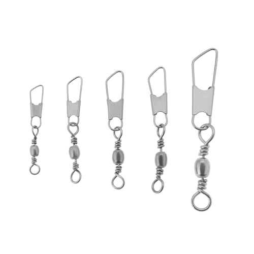 VGOL Angelschnurverbinder aus Metall, geeignet für Angelruten, Köderschnüre, Haken und Zubehör #2/0#2#4#6#8, 100 Stück von VGOL