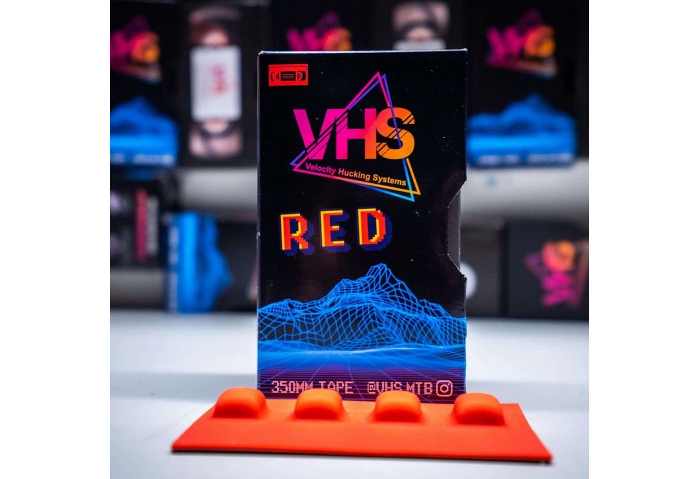 VHS Rahmenschutzband VHS 2.0 Slapper Tape Fahrrad Kettenstrebenschutz Selbstklebend Rot von VHS