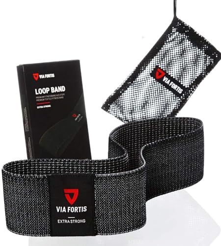 VIA FORTIS Booty Band - Loop Band aus Stoff [rutschfest & reißfest] - Fitness-Band/Gymnastik-Band als Set oder einzeln für Beine, Po und Arme - Textil statt Gummi von VIA FORTIS