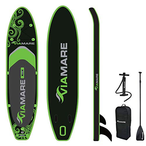 VIAMARE SUP Board Set 330 S Octopus green/black von VIAMARE