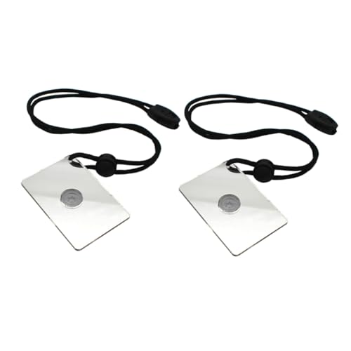 VICASKY 2 Stück Multifunktionaler Outdoor signalspiegel aus Robustem Acryl mit Präzisionszielvorrichtung Kratzgeschützter Oberfläche für Camping Wandern und Überlebenssituationen von VICASKY