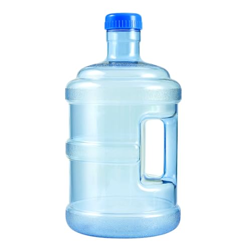 VICASKY 5-L-Wassergallonenflasche Tragbarer Eimer 5-Liter-Wasserflasche Mit Griff Wasserkrug 5-L-Wasserbehälter Leicht Zu Greifender Tragegriff Für Sportcamping Lebensmittelechter von VICASKY