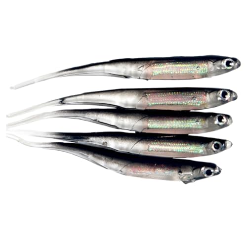 VICASKY 5 Stücke Verwenden Fisch Frische Lippen Wasser Simulierte Gespannt Kit Für Geformt Silikon Angeln Köder Lockt Köder Anzug Outdoor Schwarz Gefälschte von VICASKY