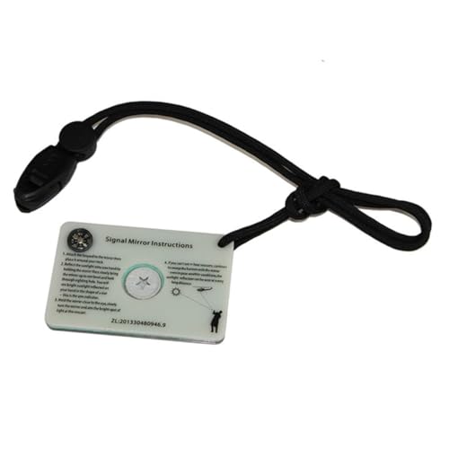 VICASKY Survival Signal Spiegel mit Zielhilfe Outdoor Retroreflektor für Notfälle Camping und Bergsteigen Reflektierender Überlebensspiegel mit Manueller Gebrauchsanweisung von VICASKY