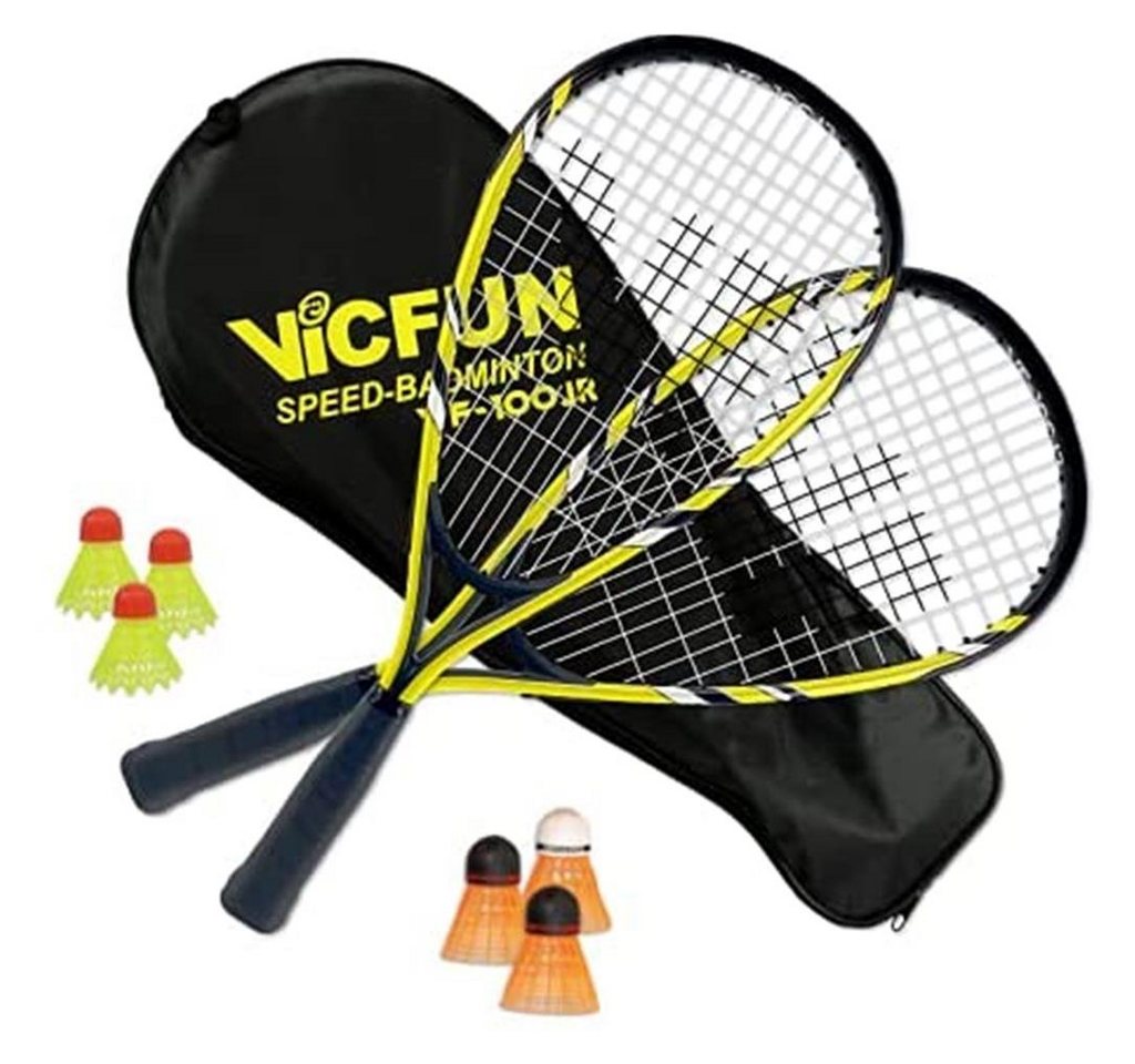 VICFUN Badmintonschläger Speed Badminton Junior 100 Premium gelb/schwarz von VICFUN