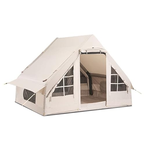 Aufblasbares Outdoor-Zelt, Doppellagiges wasserdichtes Zelt für 4–6 Personen, einfacher Aufbau in Sekunden ohne Zeltstange, mit Luftpumpe und Tragetasche, für Camping, Wa von VICIYOO