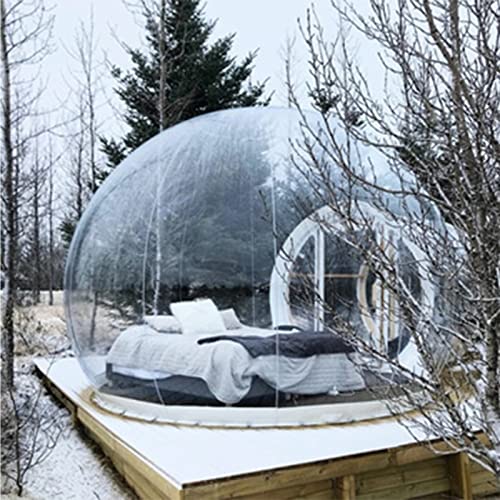 Aufblasbares transparentes Außenzelt, regensicheres, winddichtes Camping-Zelt ohne Privatsphäre, aufblasbares Blasenhaus für 2–3 Personen, klar, 3 m von VICIYOO