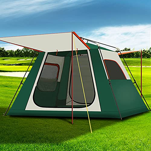Automatisches Pop-Up-Zelt mit erweiterter Veranda für 3–4 Personen, Sonnenschutz, Campingzelt, Sofortzelt für Outdoor- und Wanderreisen von VICIYOO