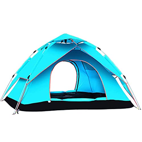Automatisches Zelt, Familienverdicktes, regensicheres Anti-UV-Zelt im Freien für 3–4 Personen für Camping, Picknick, Wildnis, Bergsteigen, Radfahren von VICIYOO