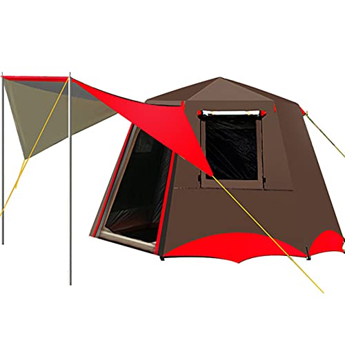 Automatisches Zelt für 3–4 Personen mit Veranda, Camping-Pop-Up-Zelt mit 2 Türen und 2 Fenstern, doppelschichtiges Instant-Familienzelt für Camping, Outdoor, Wandern von VICIYOO