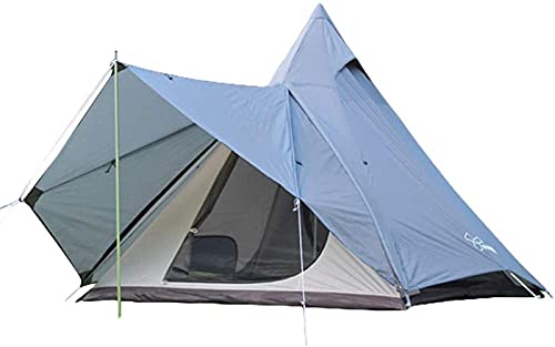 Camping-Tipi-Zelt, Jurtenzelt mit Schirm, 4 Jahreszeiten, doppellagig, wasserdicht, Winddicht, Zelte für Outdoor-Camping, Wandern, 3–4 Personen von VICIYOO