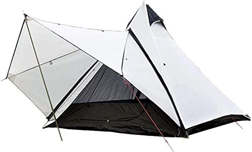 Camping-Tipi-Zelt, Jurtenzelt mit Schirm, 4 Jahreszeiten, doppellagig, wasserdicht, Winddicht, Zelte für Outdoor-Camping, Wandern, 3–4 Personen von VICIYOO