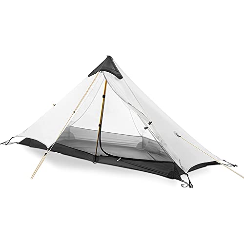 Campingzelt, ultraleichtes Pyramidenzelt für den Außenbereich, Camping-Tipi-Zelte, 1 Person/2 Personen Rucksack, wasserdichtes Doppelschichtzelt, ideal für Camping, Rucks von VICIYOO