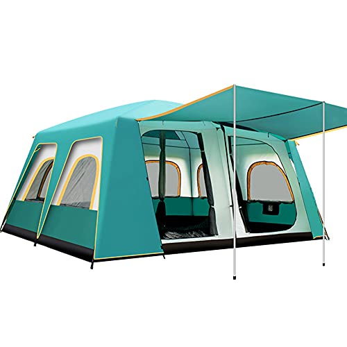Kuppelzelt mit 12 Fenstern Pop-Up-Zelt 8-12 Personen Sofortzelt Großes Familien-Campingzelt wasserdichte Outdoor-Zelte mit 2 Schlafzimmern 1 Wohnzimmer interessant von VICIYOO