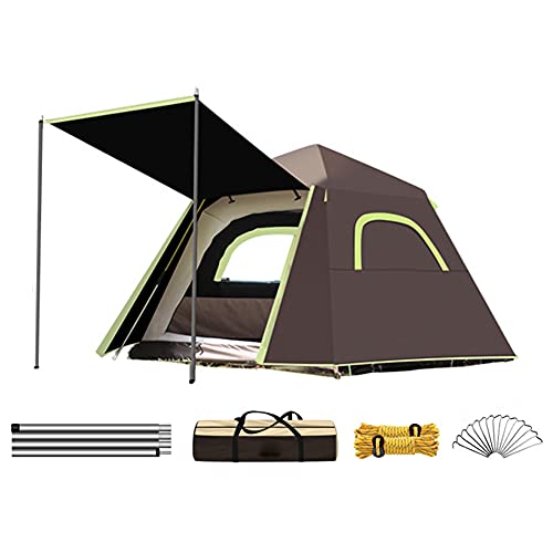 Pop-Up-Zelte für Camping, 3–4 Personen, doppellagig, wasserdicht, automatisches Sofortzelt, tragbares Cabana-Strandzelt für Outdoor-Wanderungen von VICIYOO