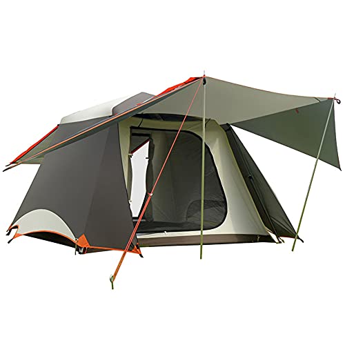 Pop-up-Zelt, automatisches Zelt für 3–4 Personen, tragbarer Kabinenschutz im Freien, 2-Sekunden-Aufbau, sofortiges Zelt, doppelschichtiges Familienzelt mit Tragetasche von VICIYOO