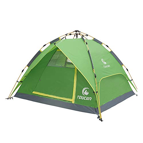 Tent Automatisches hydraulisches Zelt im Freien Tragbares DREI-in-Eins-Doppelcampingzelt Kann die äußere UV-Strahlung effektiv blockieren von VICIYOO