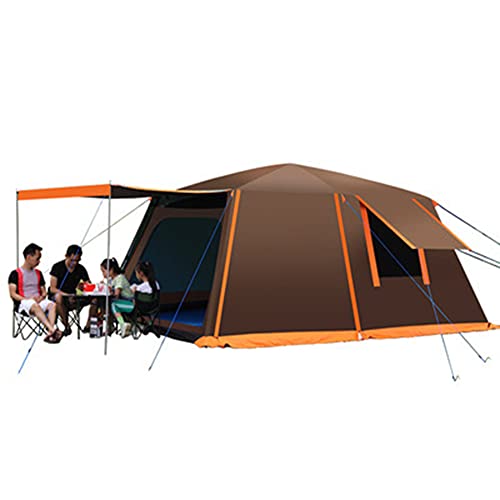 Wasserdichtes Kuppelzelt mit Veranda, automatisches Pop-up-Zelt, Sonnenschutz, einfacher Aufbau, doppellagige Familien-Campingzelte mit Tragetasche für Camping im Freien, von VICIYOO