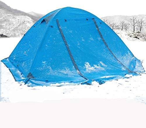 Winterzelt mit Schneefang! 2–3 Personen, Aluminiumstange, doppelschichtig, 2 Türen, Winddicht, groß, regenfest, professionelles Campingzelt, schöne Landschaft, hoffnungsv von VICIYOO