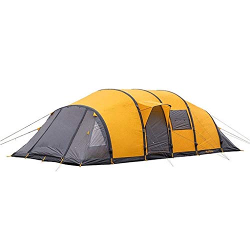 Zelt Winddichtes Feldcamping-Outdoor-Aufblaszelt für 5-10 Personen, Vier, Zwei Räume, eine Halle, übergroßes Zelt von VICIYOO