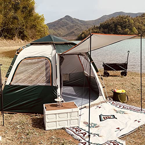 Zelt für 5 6 7 Personen Familienzelt Garten-Sonnenschutzzelte für Camping,automatisch und sofort aufbaubares Zelt für die Familie,Belüftung mit 6 Netzfenstern,wasserdicht von VICIYOO