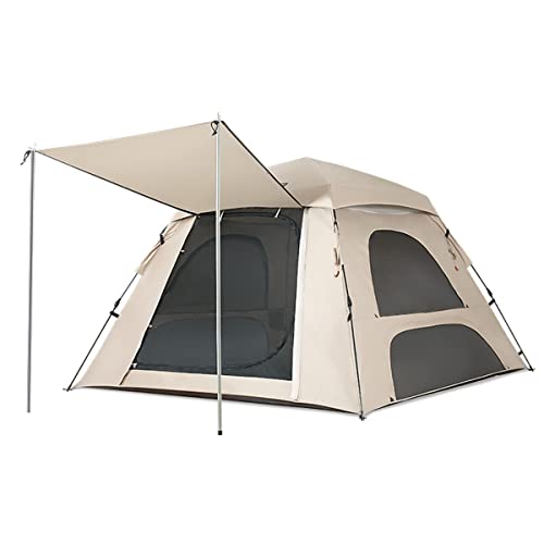 Zelte für Camping 3-Personen-Pop-Up-Zelt mit wasserdichter Schicht, Familienzelt mit Veranda und 4 Netzfenstern, zusammenklappbare Strandzelte für Erwachsene und Kinder, von VICIYOO