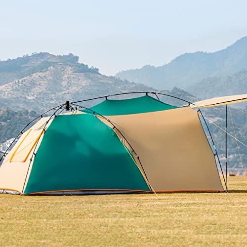 Zelte für Camping 4 Personen 124x89x64 Zoll Pop-Up-Zelte für Erwachsene 4-Mann-Zelt, Rucksackzelt mit 1 Wohnzimmer + 1 Schlafzimmer, Familienzelte für Camping von VICIYOO