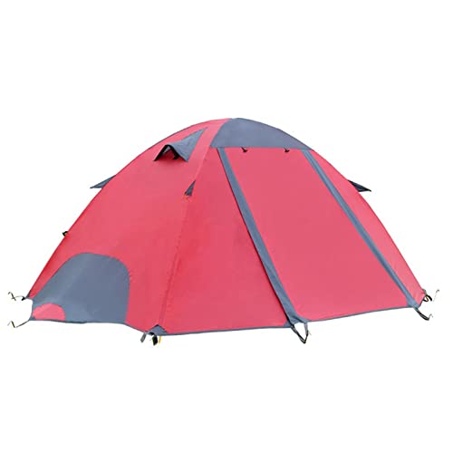 Zelte für Camping Leichtes Zelt Outdoor-Camping-Wanderzelte mit Tragetasche 2-3 Personen Doppelschicht-Rucksack Kompaktes Zelt von VICIYOO