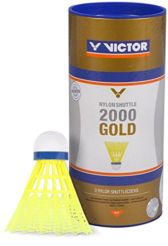 VICTOR Nylon Shuttle 2000 Gold 3er-Gelb-Blau von VICTOR