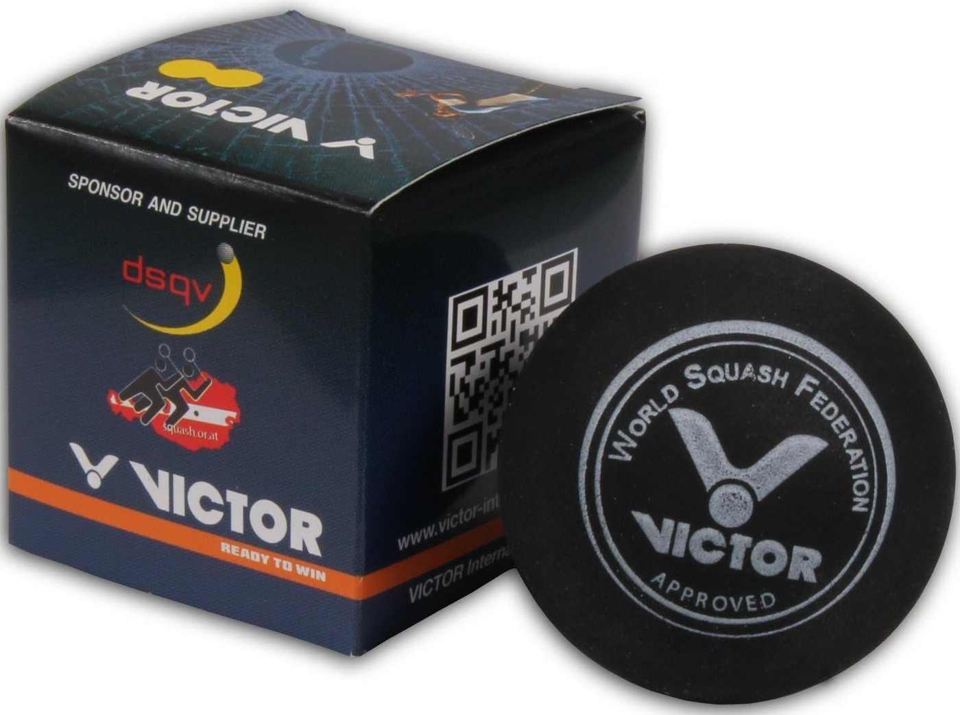 VICTOR Squashball SQUASHBALL double-yellow, Squashschläger Schläger Racket von VICTOR