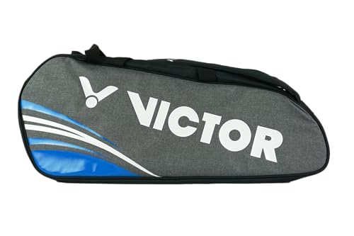 VICTOR Schlägertasche Doublethermobag Badminton Tennis Squash Tasche, Grau/Blau von VICTOR