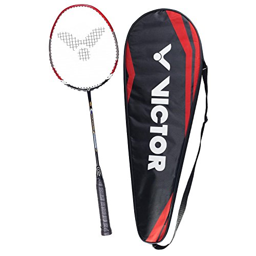 VICTOR Badmintonschläger V-3700 Magan für Einsteiger, Freizeit- und Hobbyspieler, rot von VICTOR